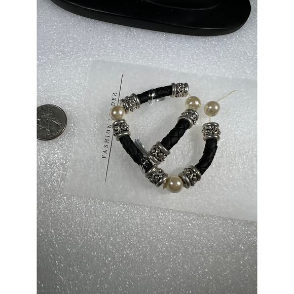 Retro Vintage beaded Faux Pearl Broken Stretch Bracelet Crafting Jewelry Making - Picture 4 of 5